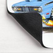 1970-74年のプリマスの塵払いのLt Blue Car マウスパッド (コーナー)