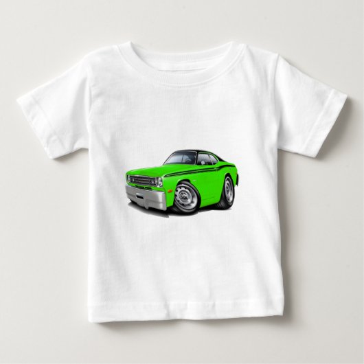1970-74年の塵払いのライム黒い上車 ベビーTシャツ (正面)