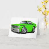 1970-74年の塵払いのライム黒い車 カード (黄色い花)