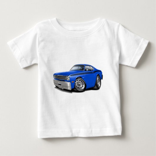 1970-74 Duster Blue-Black Car ベビーTシャツ (正面)