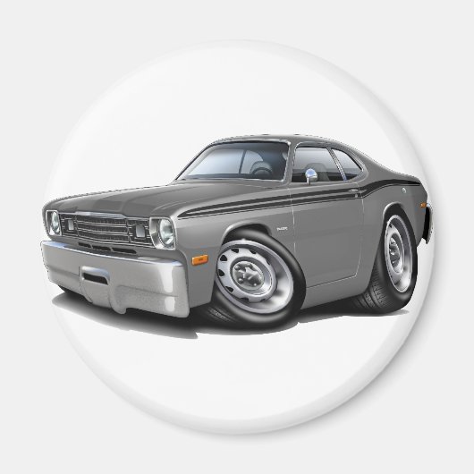 1970-74 Duster Gray-Black Car マグネット (正面)
