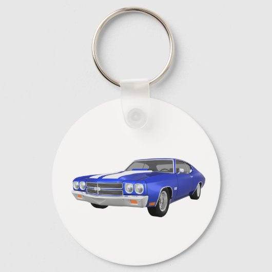 1970 Chevelle SS:青仕上げ: キーホルダー (正面)