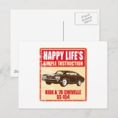 1970 Chevrolet Chevelle SS 454 ポストカード (正面/裏面)