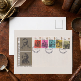1970 Dickens & Wordsworth First Day Cover Antique ポストカード