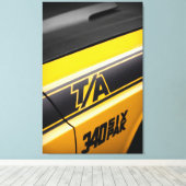 1970 Dodge Challenger T/A 340 Six Pak Pack Mopar キャンバスプリント (インサイチュ (ウッドフロア))