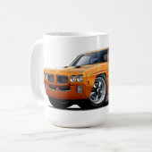 1970 GTOの裁判官のオレンジ車 コーヒーマグカップ (正面左)