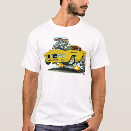 1970 GTOの裁判官の金ゴールド車 Tシャツ (正面)