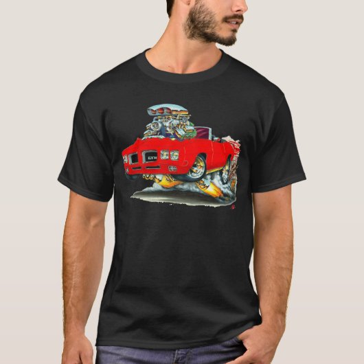 1970 GTOの赤いコンバーチブル Tシャツ (正面)