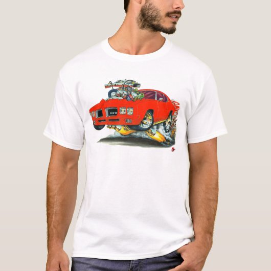 1970 GTOの赤車 Tシャツ (正面)