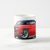 1970 GTOの赤黒い上 コーヒーマグカップ (中央)