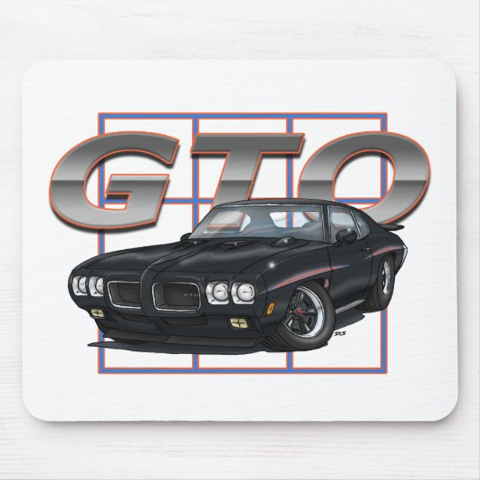 1970 GTOの黒 マウスパッド (正面)