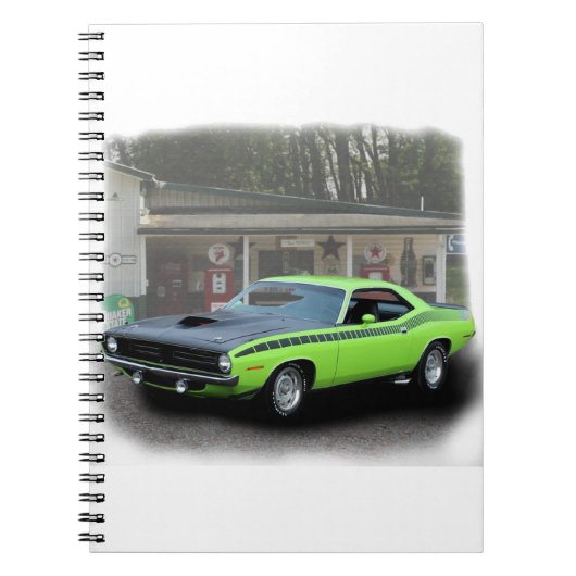 1970 Plymouth AAR Cuda in filling station series ノートブック (正面)