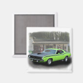 1970 Plymouth AAR Cuda in filling station series マグネット (正面/裏面)