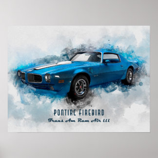 1970 Pontiac Firebird Trans Am Ram Air III ポスター