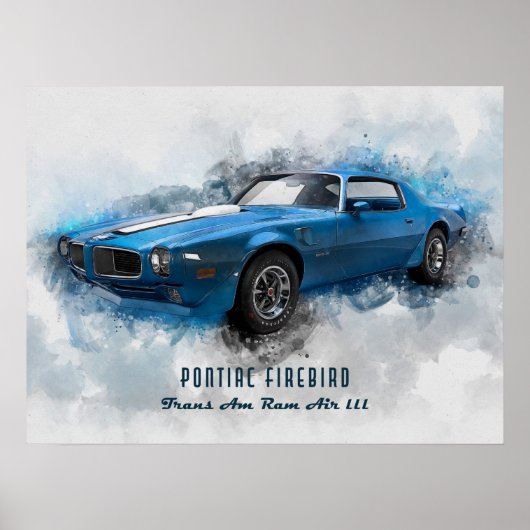 1970 Pontiac Firebird Trans Am Ram Air III ポスター (正面)