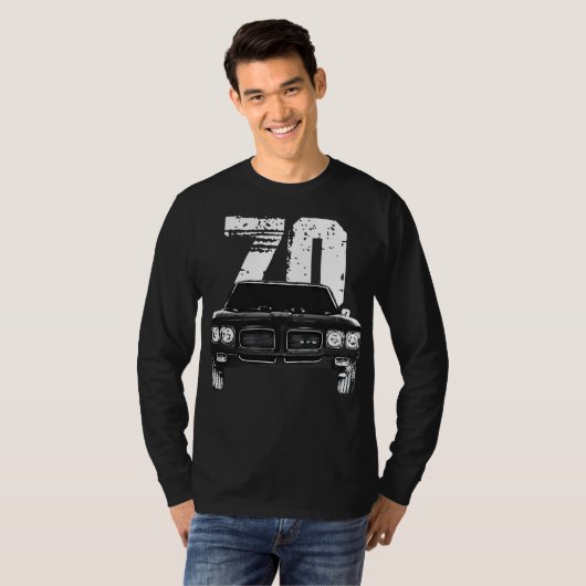 1970 Pontiac GTO Front Grill View with Year Classi Tシャツ (正面フル)