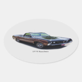 1970 Rancheroステッカー 楕円形シール