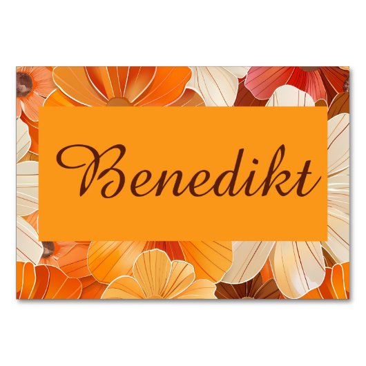 1970er Florale Gartenparty テーブルナンバー (正面)