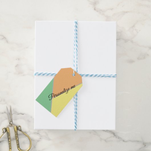 1970sカラフル三角形パターン |アスクモダントラクト ギフトタグ (より糸付き)