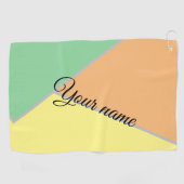 1970sカラフル三角形パターン |アスクモダントラクト ゴルフタオル (横)