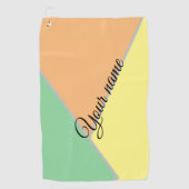 1970sカラフル三角形パターン |アスクモダントラクト ゴルフタオル (正面)