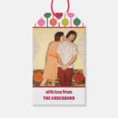 1970sスタイル幾何学的プリント写真 ギフトタグ (正面)