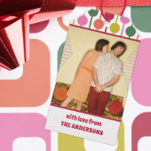 1970sスタイル幾何学的プリント写真 ギフトタグ