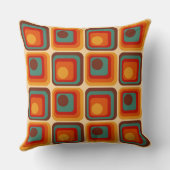 1970sモダンレトロスタイル幾何学的デザイン クッション (裏面)