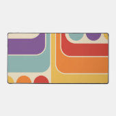 1970sモダンレトロスタイル幾何学的デザイン デスクマット (正面)