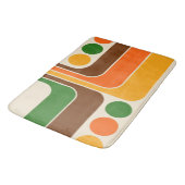 1970sモダンレトロスタイル幾何学的デザイン バスマット (アングル)