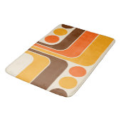 1970sモダンレトロスタイル幾何学的デザイン バスマット (アングル)