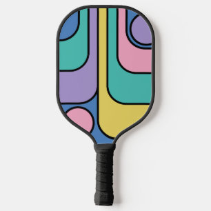 1970sモダンレトロスタイル幾何学的デザイン ピックルボールラケット