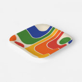 1970sモダンレトロスタイル幾何学的デザイン ペーパープレート (傾斜あり)
