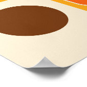 1970sモダンレトロスタイル幾何学的デザイン ポスター (角)