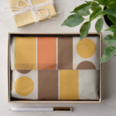 1970sモダンレトロスタイル幾何学的デザイン 薄葉紙 (ギフト)