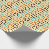 1970sレトロスタイル幾何学的グラフィック ラッピングペーパー (角)