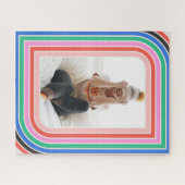 1970sレトロストライプカスタマイズ可能なフォトパズル16x20 ジグソーパズル (横)