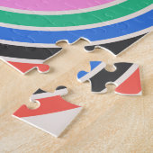 1970sレトロストライプカスタマイズ可能なフォトパズル16x20 ジグソーパズル (側面)