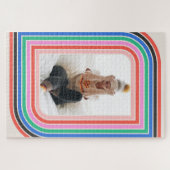 1970sレトロストライプカスタマイズ可能なフォトパズル20x30 ジグソーパズル (横)