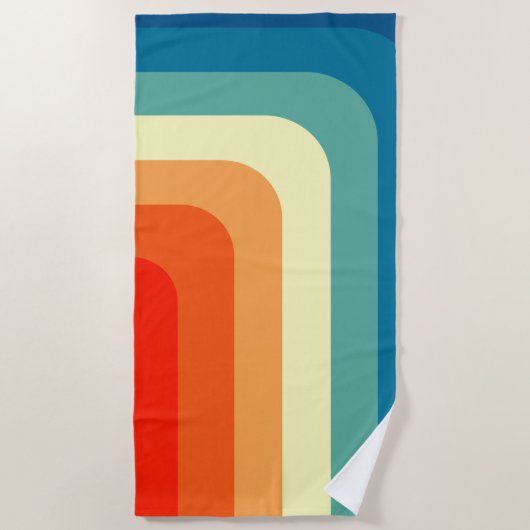 1970s正方形 ビーチタオル (正面)