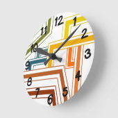 1970s線 ラウンド壁時計 (傾斜)