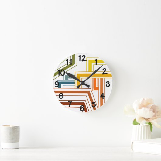 1970s線 ラウンド壁時計 (ホーム)