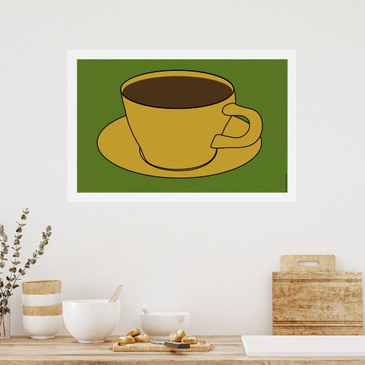1970's Coffee Cup Pop Art poster ポスター (キッチン)