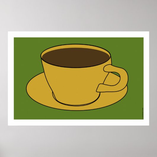 1970's Coffee Cup Pop Art poster ポスター (正面)