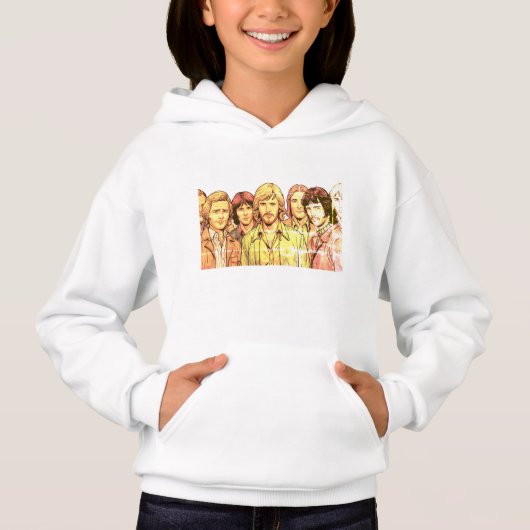 1970s Group of Men on a Cozy Long Sleeve White (正面)