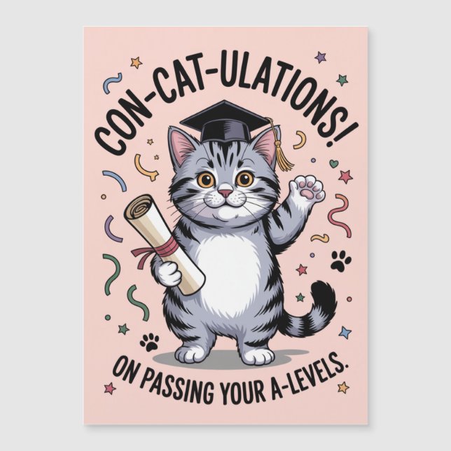 1970s-inspired “Con-cat-ulations” A-Level success  (正面)