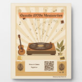 1970s Music Therapy with Spotify QR Code フォトプラーク (正面)