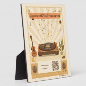 1970s Music Therapy with Spotify QR Code フォトプラーク (側面)