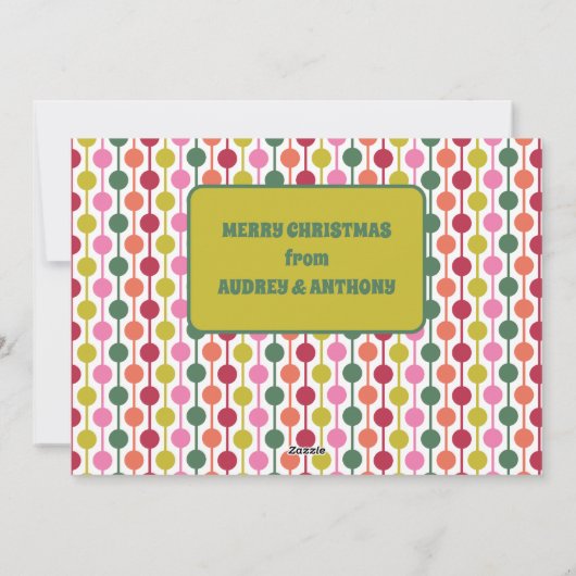 1970s NOELメッセージヴィンテージスタイル写真 シーズンカード (裏面)