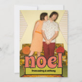 1970s NOELメッセージヴィンテージスタイル写真 シーズンカード (正面)
